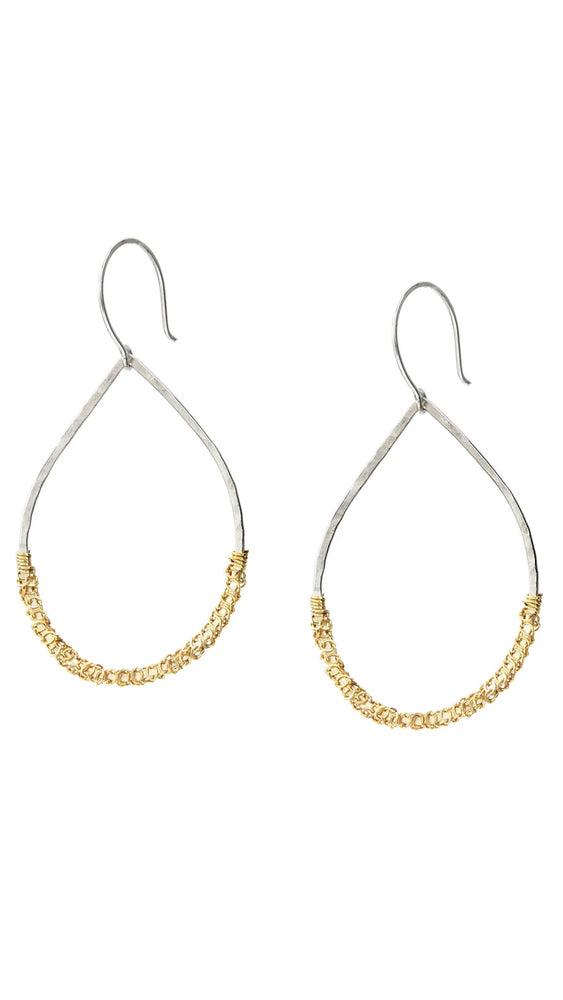 Agapantha Michele Chain Hoops Sterling Silver