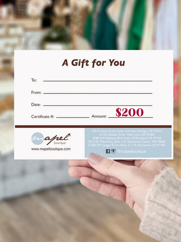 $200 Mapel Gift Certificate