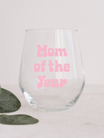 Mom of the Year Wine Glass 15oz