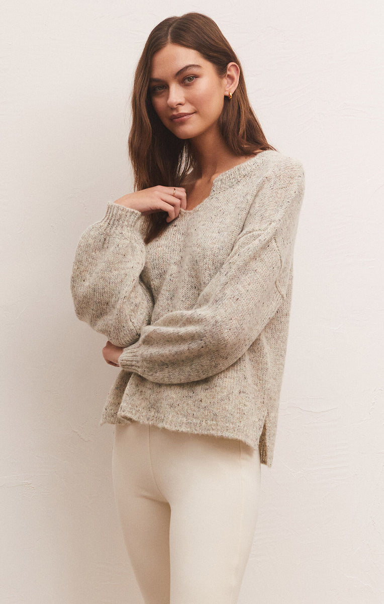 Kensington Speckled Sweater Heather Grey