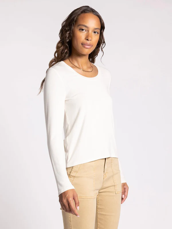 Lauren Top Micro Modal Bone – Mapel Boutique