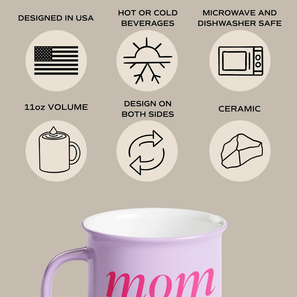 Mom Life Ceramic Campfire Style Mug 11oz