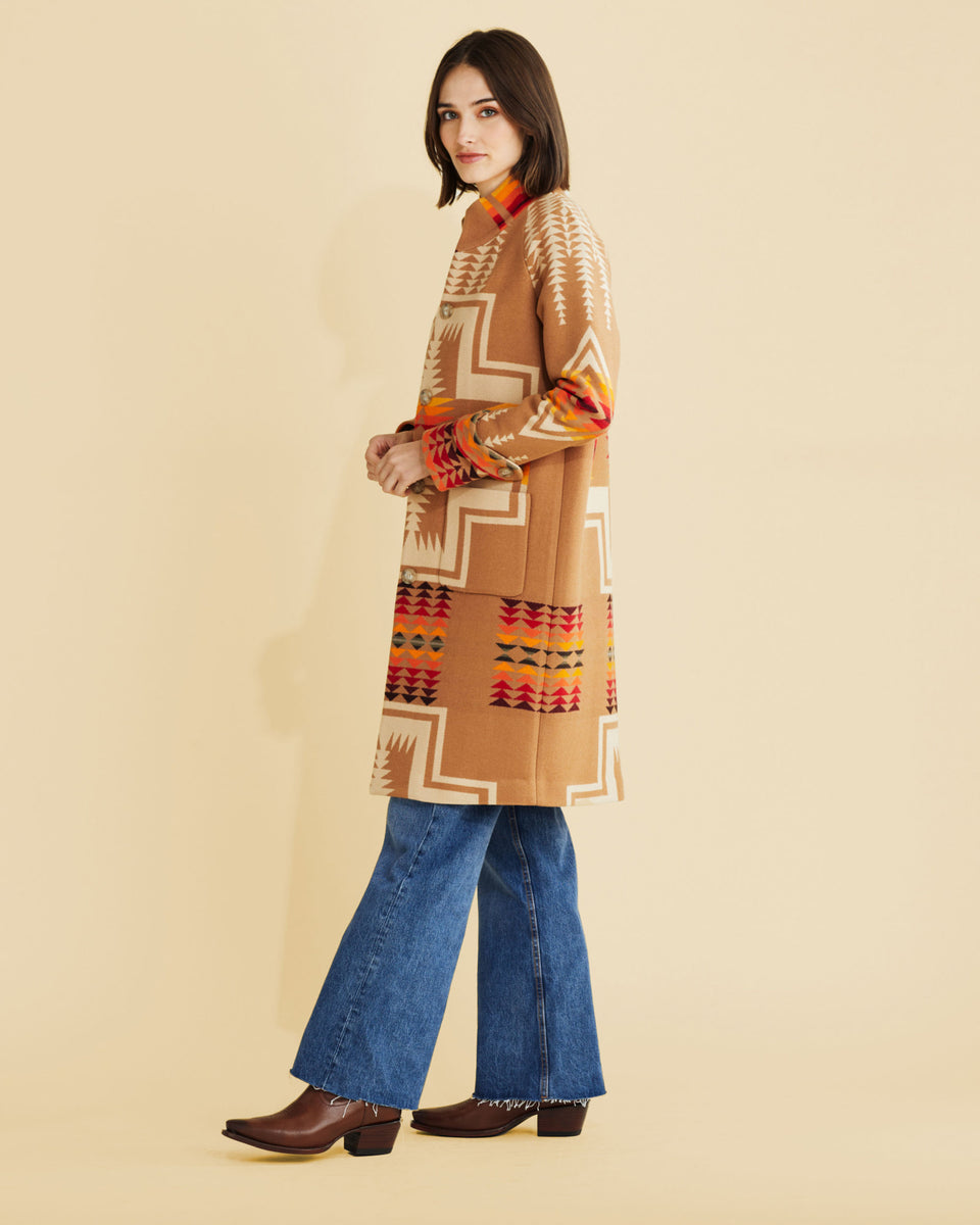 Pendleton 1930s Archive Blanket Coat Tan Harding – Mapel Boutique