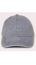 MAMA Embroidered Baseball Cap Grey