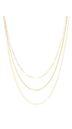 Agapantha Vanessa Trio Necklace Gold Fill