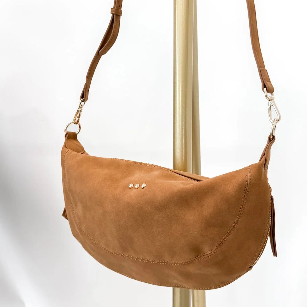 Netty Nubuck Crossbody Camel – Mapel Boutique