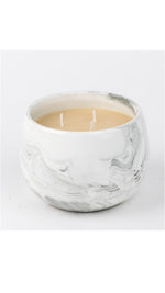 Marbled White & Grey Ceramic Candle Sweet Grace