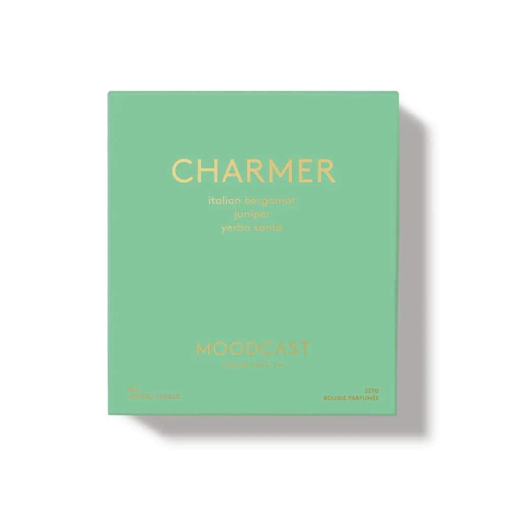 Charmer - White/Gold 8oz Coconut Wax Candle