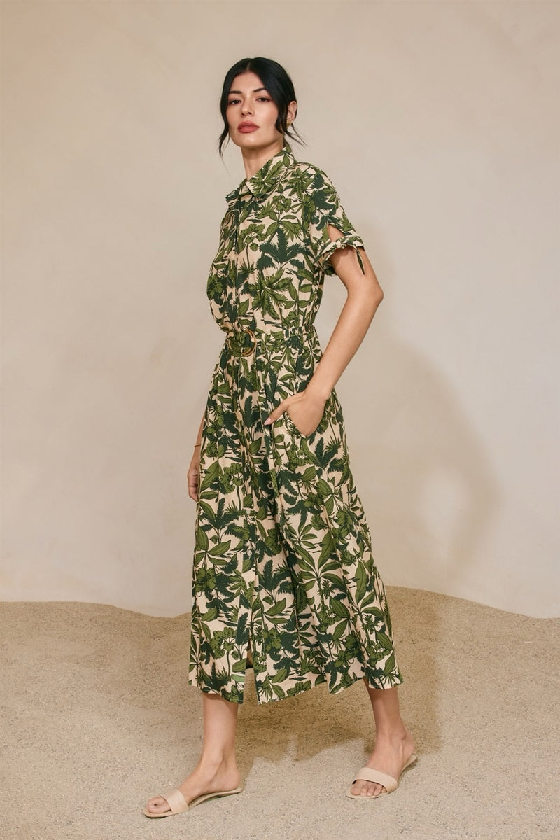 Paradise Midi Dress Green M