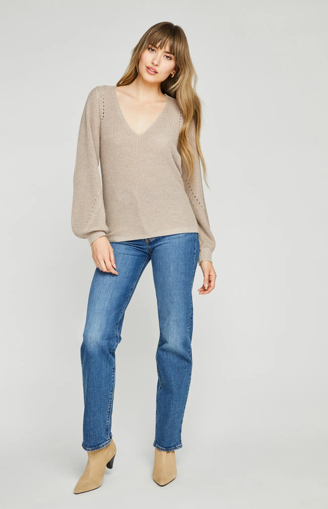Hailey Pullover Sweater Heather Taupe