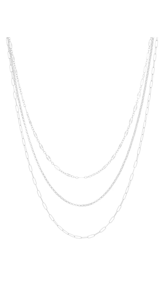 Agapantha Vanessa Trio Necklace Sterling Silver