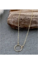 Karma Endless Circle Necklace Sterling Silver