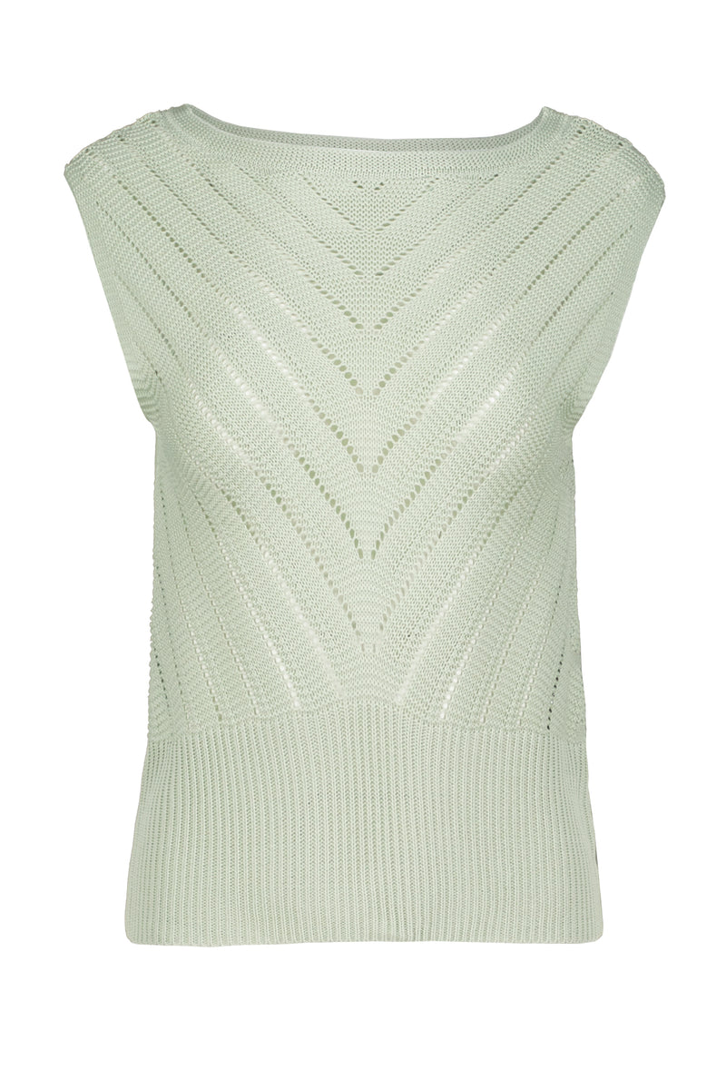 Zen Sleeveless Sweater Aloe – Mapel Boutique