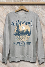 Wild Soul Graphic Sweatshirt Grey