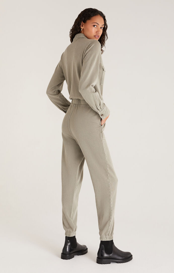 Cadet Cargo Jumpsuit Smoke Sage