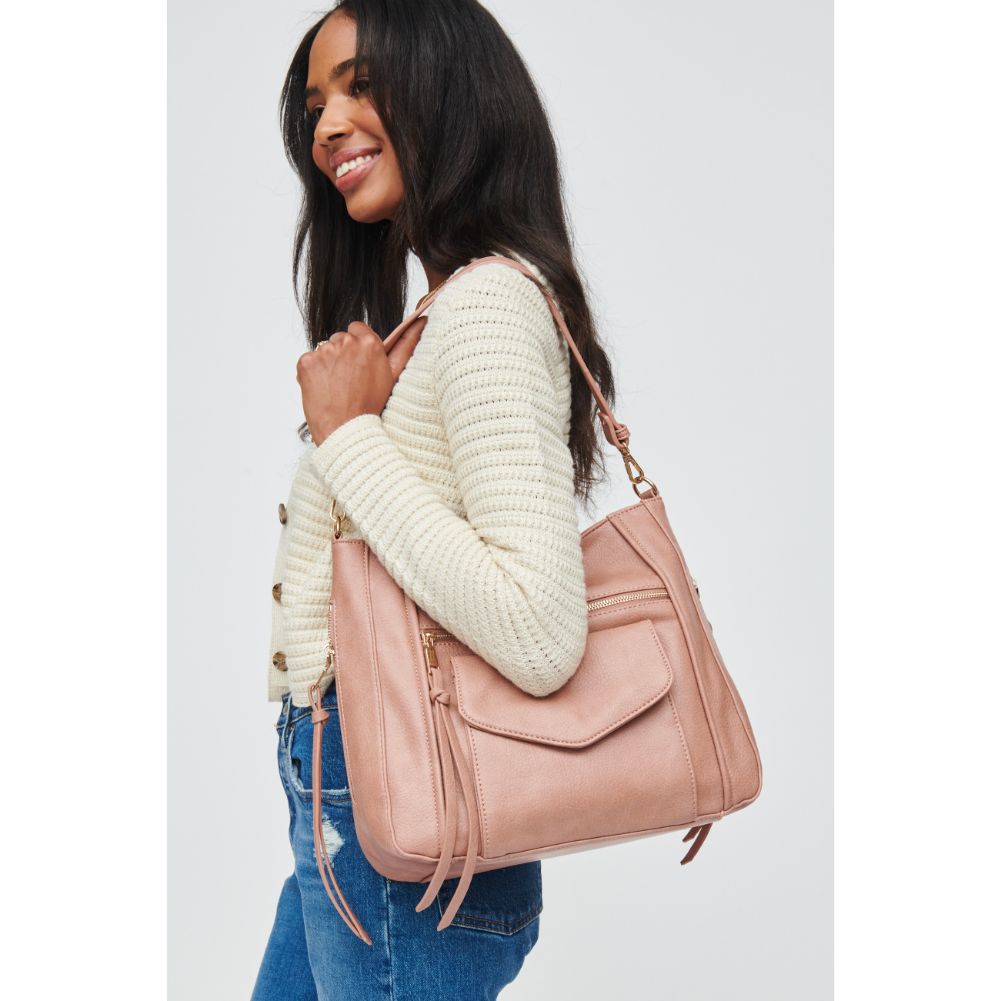 Brooke Hobo Bag Vegan Leather Blush Mapel Boutique