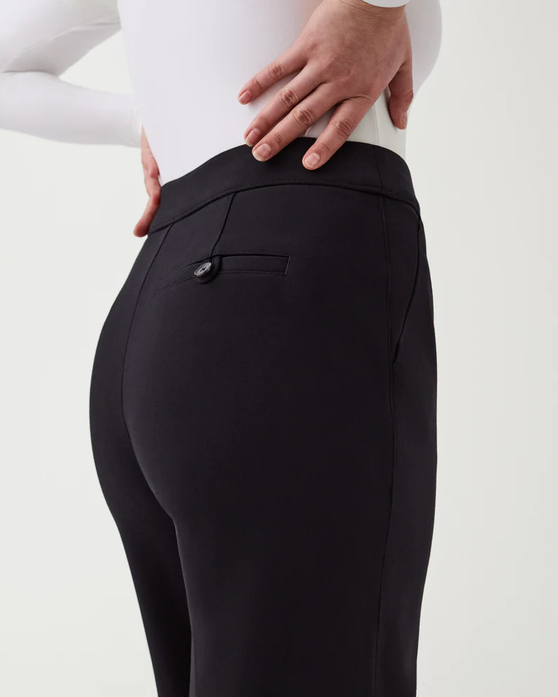 Spanx Women's SPANXsupersmooth PerfectFit Ponte Wide Leg Pants in Black Size 1X