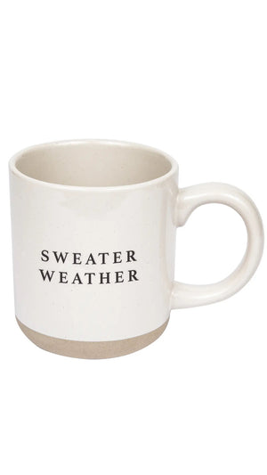 
            
                Load image into Gallery viewer, Cream Stoneware Mug 14oz - Sweater Weather
            
        