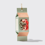 Holiday Ornament Satin Scrunchie 3pc Set - Pinksettia
