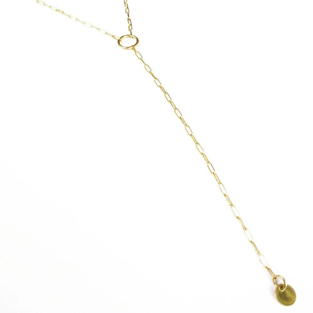 Agapantha Ariana Lariat Necklace 14k Gold Fill
