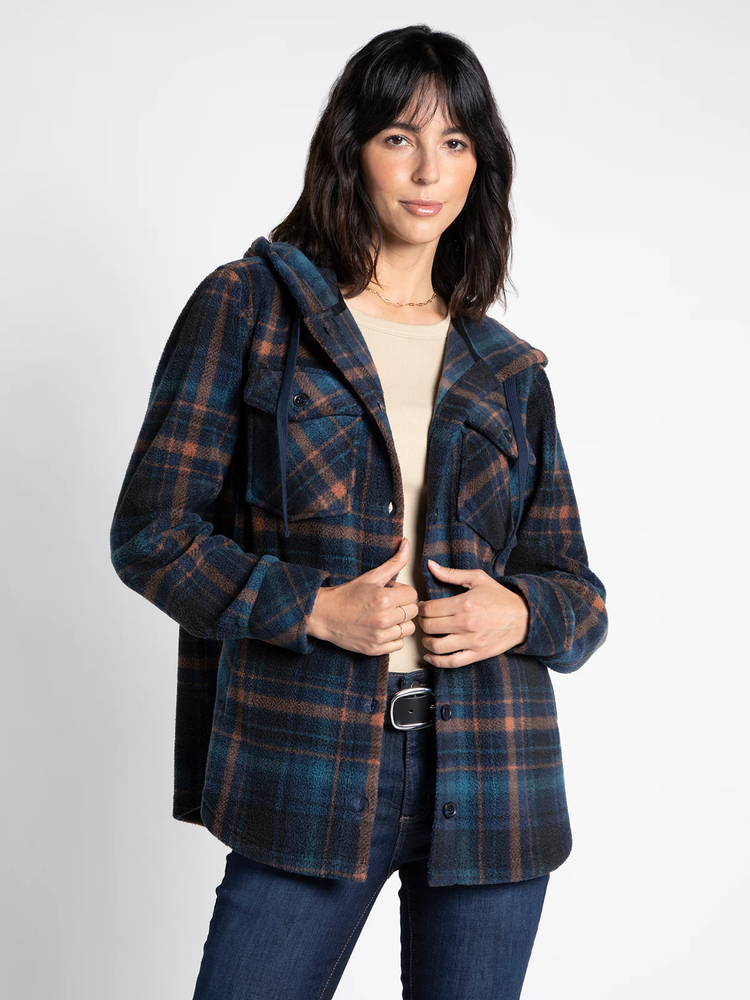 
            
                Load image into Gallery viewer, Almira Jacket Navy/Copper Plaid
            
        