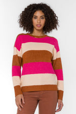 Cornell Stripe Sweater Clayberry