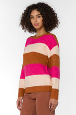 Cornell Stripe Sweater Clayberry