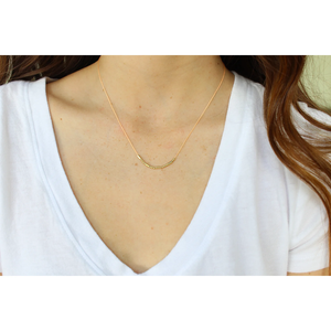 
            
                Load image into Gallery viewer, Morse Code Gold Necklace - Blessed
            
        