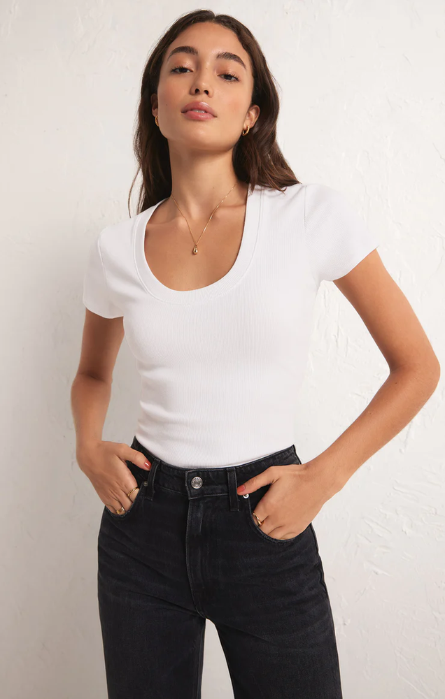
            
                Load image into Gallery viewer, Sirena Short Sleeve Tee White
            
        