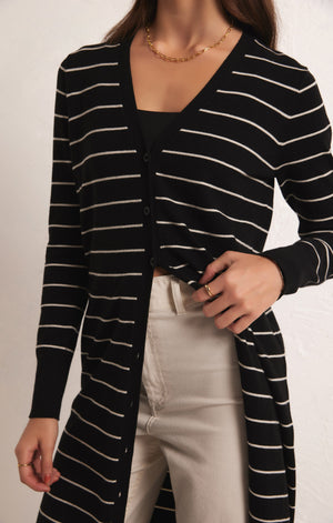Bellini Stripe Cardigan Black – Mapel Boutique