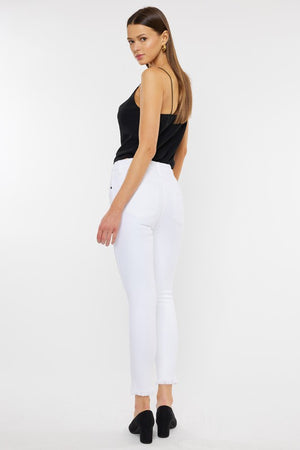 
            
                Load image into Gallery viewer, High Rise Ankle Skinny Jeans White
            
        