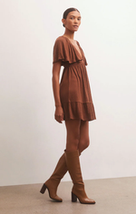 Winona Knit Mini Dress Dark Rosewood