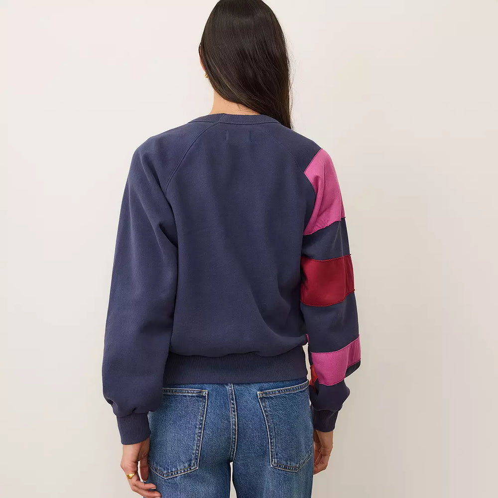 Cloud 9 Fleece Crewneck Navy Sunburst