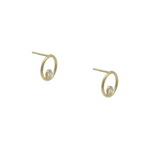 Agapantha Shay Studs Earrings w/ CZ Stone Setting