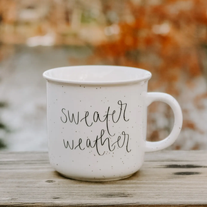 
            
                Load image into Gallery viewer, Sweater Weather Ceramic Campfire Style Mug 16oz
            
        