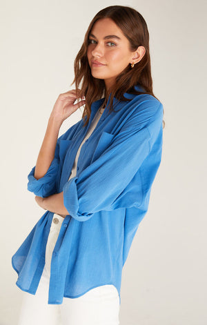 Lalo Button Up Top Federal Blue
