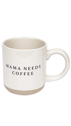 Cream Stoneware Mug 14oz - Mama Needs Coffee
