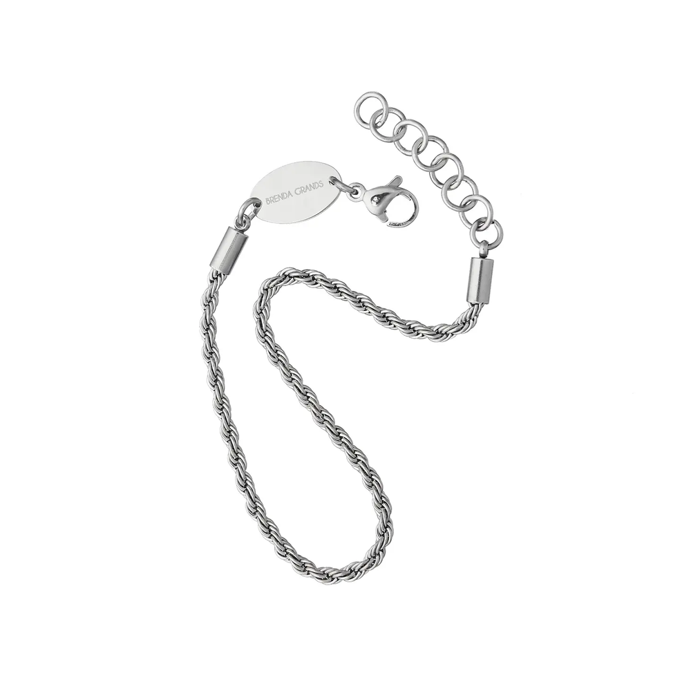 
            
                Load image into Gallery viewer, Silver Rope Chain Bracelet
            
        