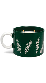 Cypress Fir Holiday 8 oz Mug Candle Green