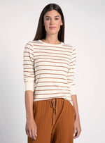 Stacy Top Amber White Swan Stripe