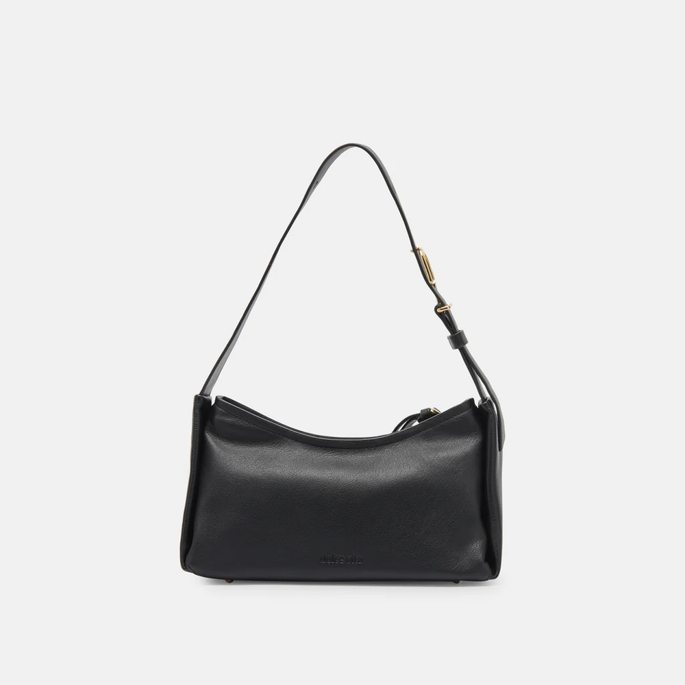Audri Shoulder Bag Black Pebble Leather