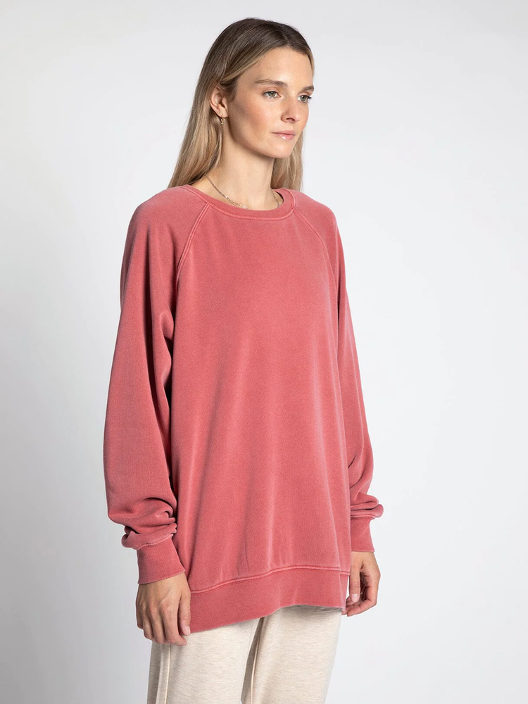 Hangout Top Washed Cranberry