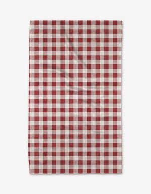 Tea Towel - Christmas Gingham Red