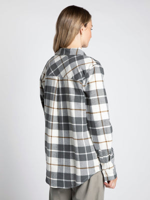 Lilou Shirt Black Olive Plaid