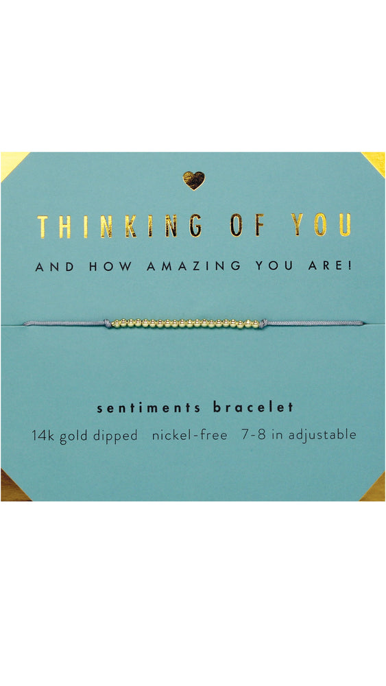 
            
                Load image into Gallery viewer, Sentiments Bracelet Gold - Thinking of You
            
        