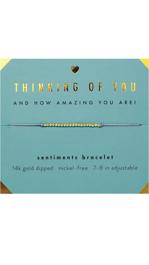 
            
                Load image into Gallery viewer, Sentiments Bracelet Gold - Thinking of You
            
        