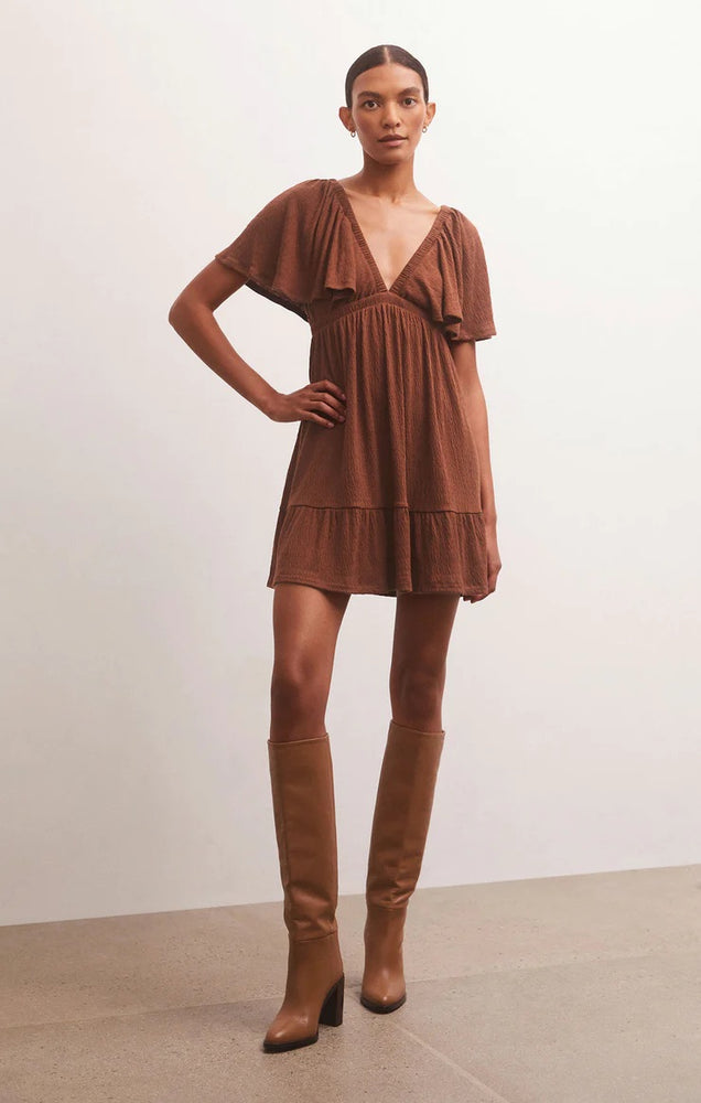 
            
                Load image into Gallery viewer, Winona Knit Mini Dress Dark Rosewood
            
        