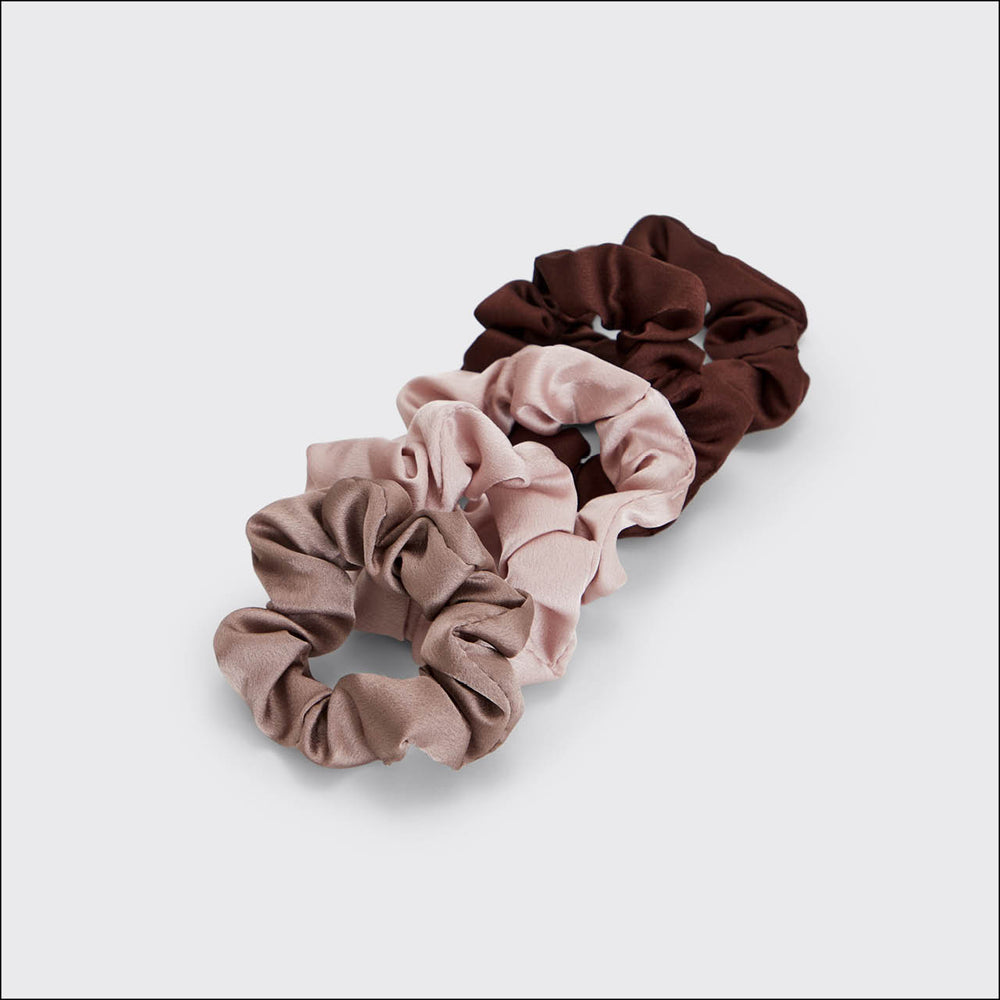 
            
                Load image into Gallery viewer, Satin Sleep Scrunchies 5pc Set - Cameo
            
        