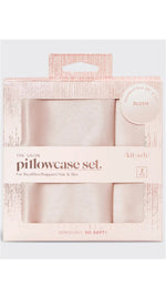 Holiday Satin Pillowcase 2pc Gift Set - Blush