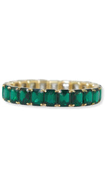 Etta Rectangle Stretch Bracelet Emerald